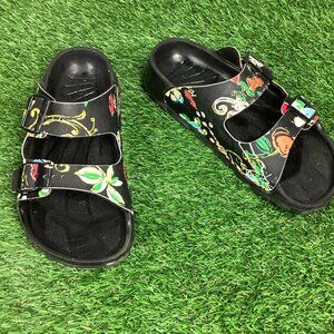 Birkenstock "Birki's" Black Graffiti Style Print 37